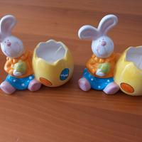 conigliette per Pasqua porta candele, particolari