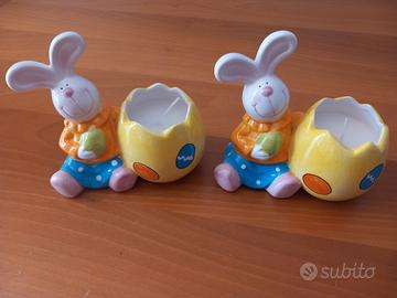 conigliette per Pasqua porta candele, particolari