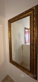 Specchio da Parete Grande con Cornice Dorata