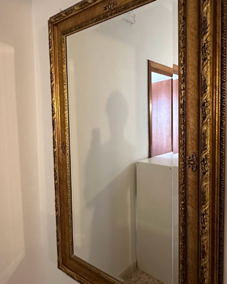 Specchio da Parete Grande con Cornice Dorata