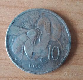 Moneta 10 Centesimi "Ape" 1933 - Regno d'Italia