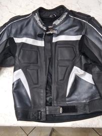 Tuta moto uomo nera e grigio divisibile