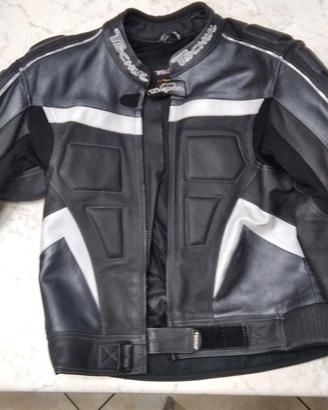Tuta moto uomo nera e grigio divisibile