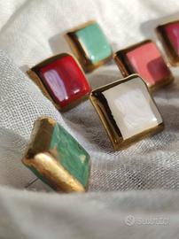 orecchini in ceramica  realizzati a mano  vari col