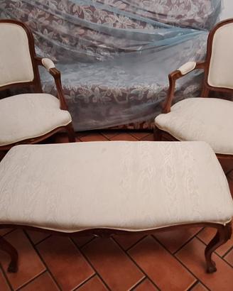 salottino antico vintage 2 poltroncine