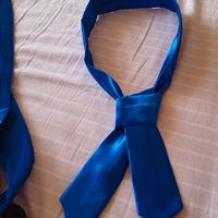 cravattine di raso blu elettrico 