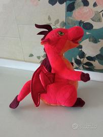 TRUDI • Peluche DRAGO rosso e arancione cm. 20