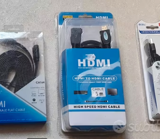 Cavi: HDMI 5m e 3.5metri  - USB 1.5m