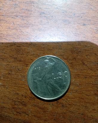 moneta 50 lire anno 1978