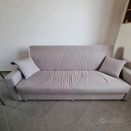 Divano Letto Grigio con Contenitore  GIÀ SMONTATO