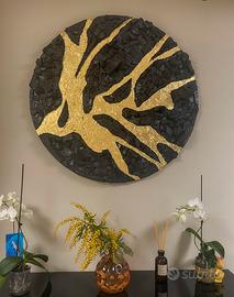 Quadro artistico nero e oro