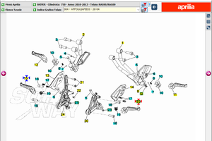 -Pedana sx pilota Aprilia Shiver 750 AP8146404