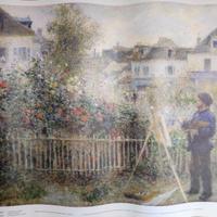 Monet mentre dipinge nel giardino ad Argenteuil