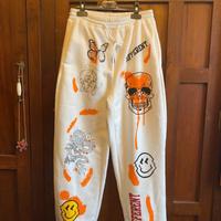 Pantalone felpato bianco