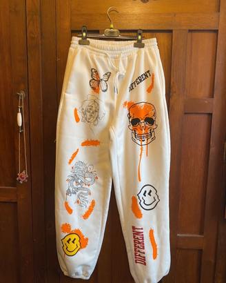 Pantalone felpato bianco