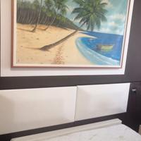 Letto contenitore con comodini e boiserie