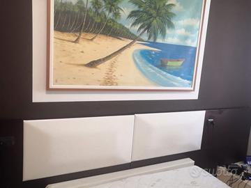 Letto contenitore con comodini e boiserie