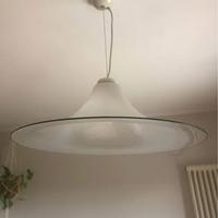 Lampadario bianco sfumato vetro