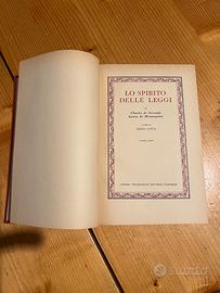 Lo spirito delle leggi volume UTET rilegato