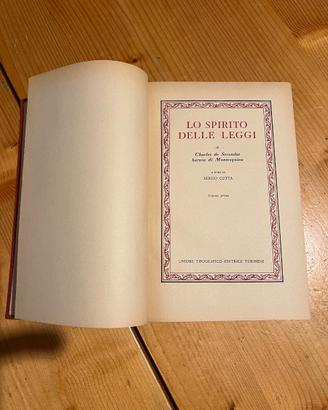 Lo spirito delle leggi volume UTET rilegato