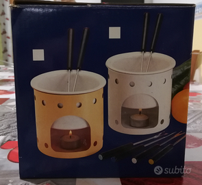 Set per fondue fonduta di cioccolato nuovo