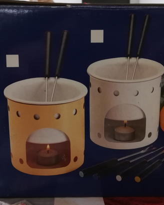 Set per fondue fonduta di cioccolato nuovo