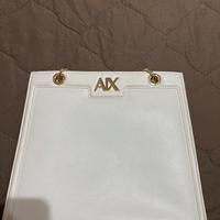 Borsa, tracolla/pochette, bianca e oro