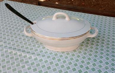 Zuppiera in ceramica italiana di Laveno