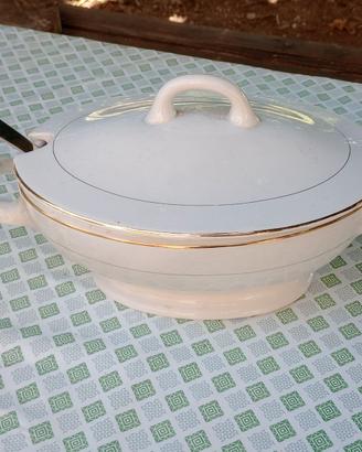 Zuppiera in ceramica italiana di Laveno