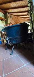 paiolo in rame vintage grande 