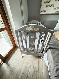 Culla marca Azzurra grigio e bianca