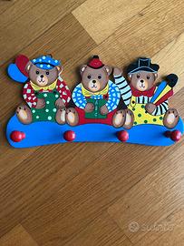 Appendi abiti per bambini in legno