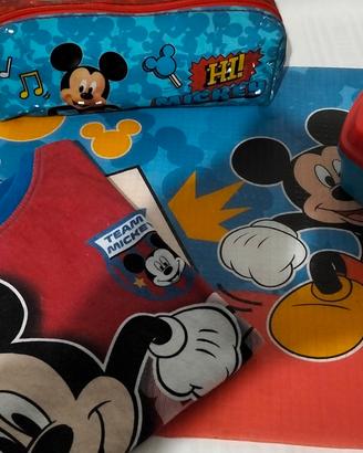 Set Scuola/Asilo TOPOLINO Disney Originale - 4 Pz