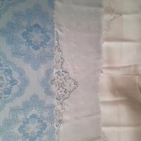 lenzuolo matrimoniale, lino e pizzo burano