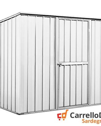 Casetta box giardino in Acciaio 260x185cm bianco