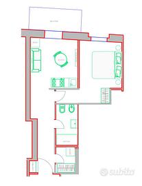 Bilocale 100metri dal mare.Disponibile 1-15 agosto