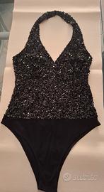 Body paillettes nero Anna Rita N 
