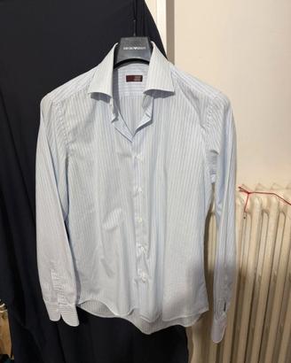 CAMICIA VINTAGE GRIGIO PERLA CELESTE
