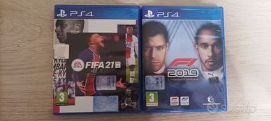 Fifa 21 e F1 2019 per Ps4