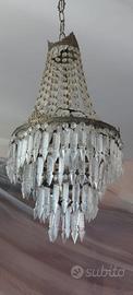 Lampadario a mongolfiera in vetro, anni '60