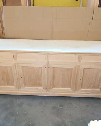Credenza a 4 Ante in legno massiccio Nuova