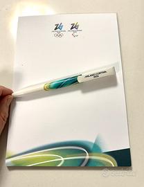 Set Quaderno appunti/bloc notes e penna Olimpiadi