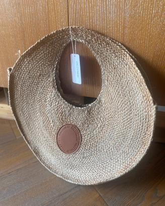 Borsa mare Falconieri in paglia/raffia nuova