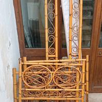 Coppia letti singoli di rattan