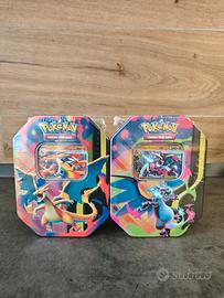 2x Charizard tin sealed