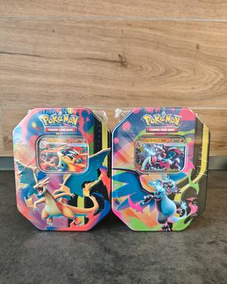 2x Charizard tin sealed