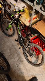 Bici MTB bambino B'Twin 20" nera/verde – con cambi