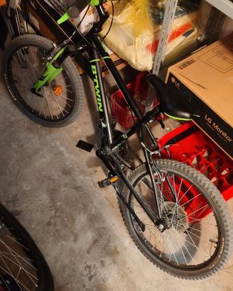 Bici MTB bambino B'Twin 20" nera/verde – con cambi