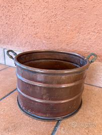 Piccolo secchiello vintage in rame con manico