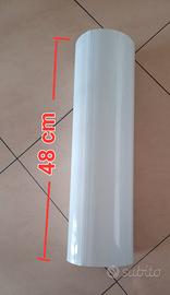Tubo in alluminio bianco L. 48 cm  D. 14 cm NUOVO